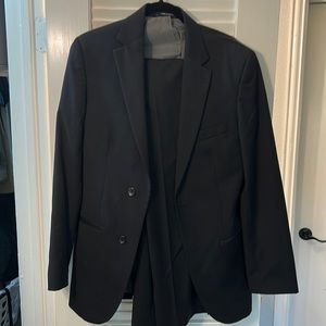 Slim fit black suit